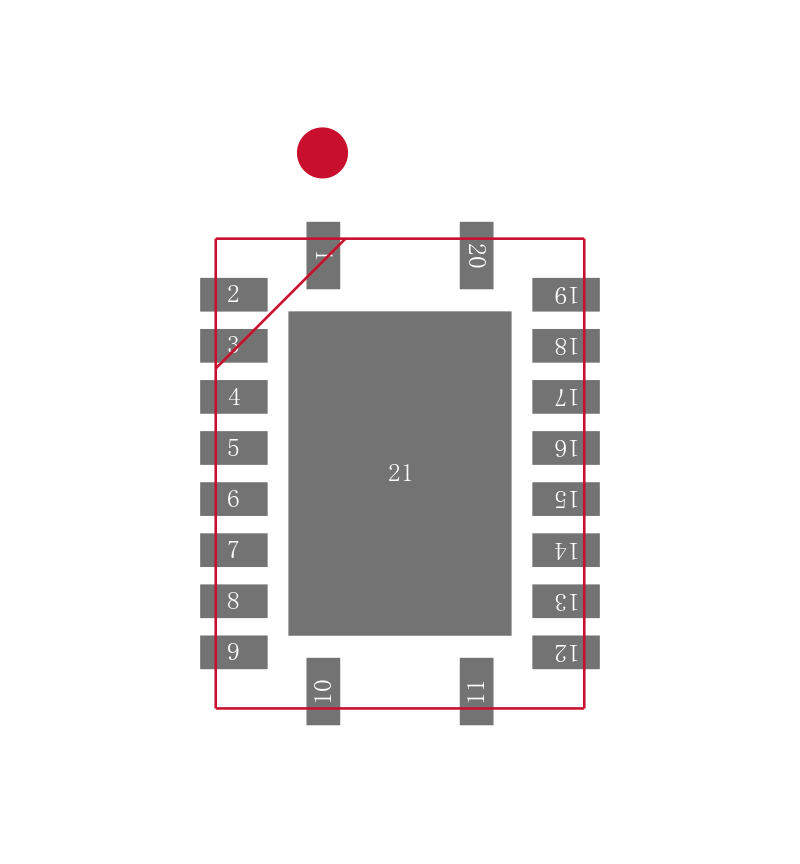 PI3USB14-AZHE封装焊盘图