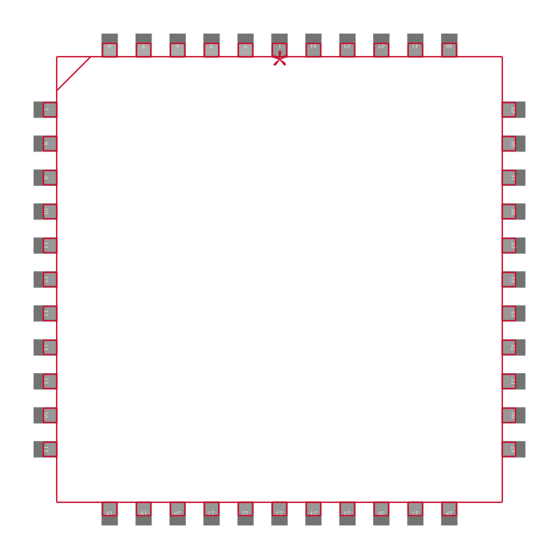 PIC16C74BT-04/L封装焊盘图