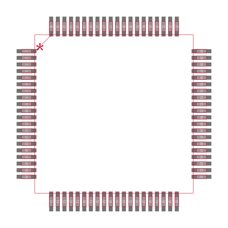 PIC18F87K22T-I/PT封装焊盘图