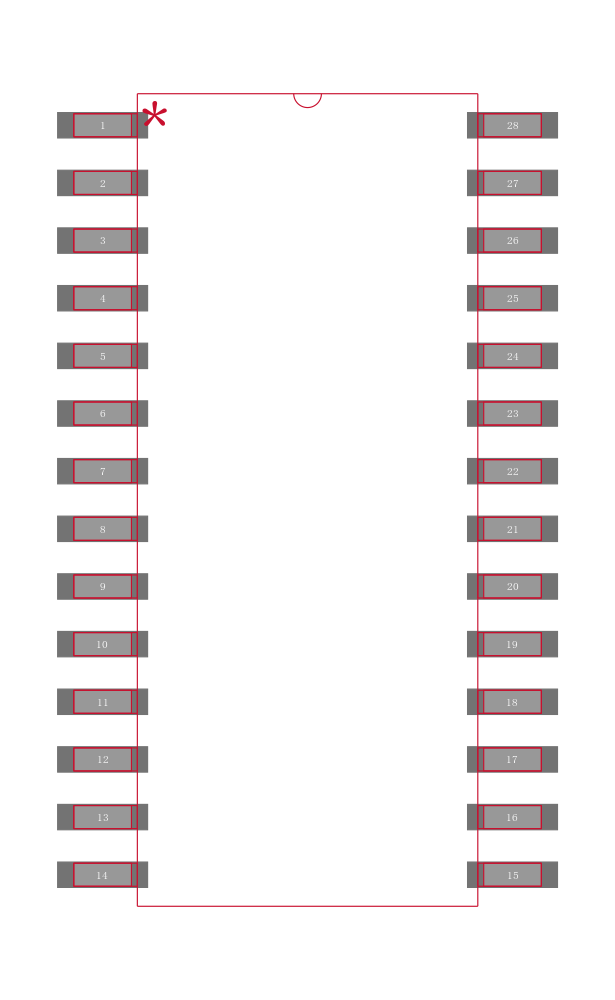 PIC18LF242T-I/SO封装焊盘图