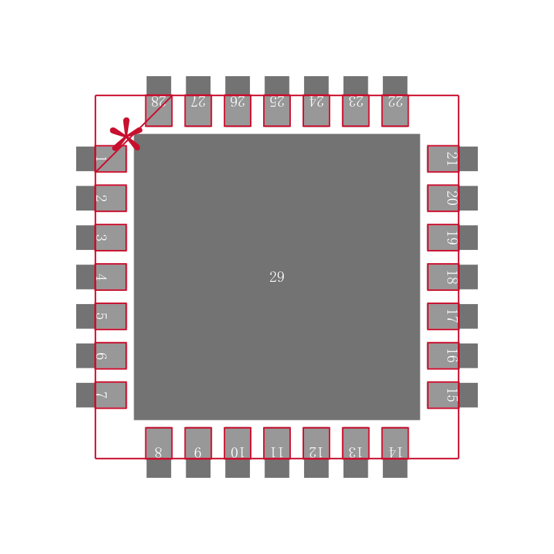 PIC24EP512GP202-H/MM封装焊盘图