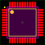 PIC32MX130F064D-I/PT封装焊盘图