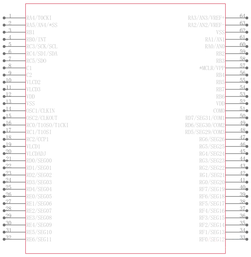 PIC16LC925-I/PT引脚图
