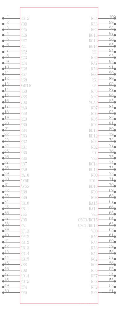 PIC24FJ1024GA610T-I/PT引脚图