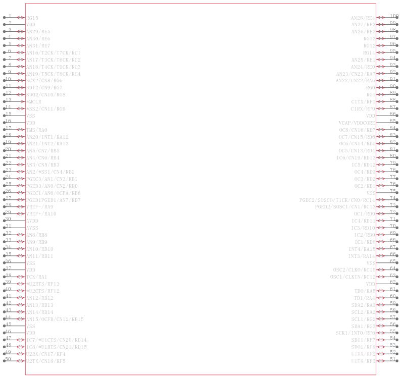 PIC24HJ128GP510A-I/PF引脚图