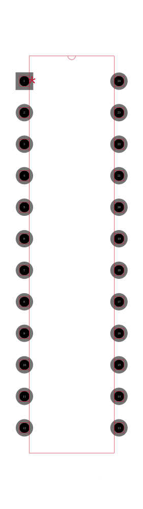 PALC22V10D-15PC封装焊盘图
