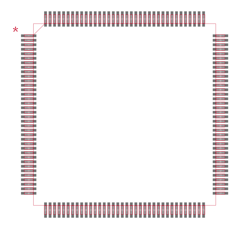 PCI2040PGE封装焊盘图