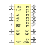 PCF8574RGYR引脚图