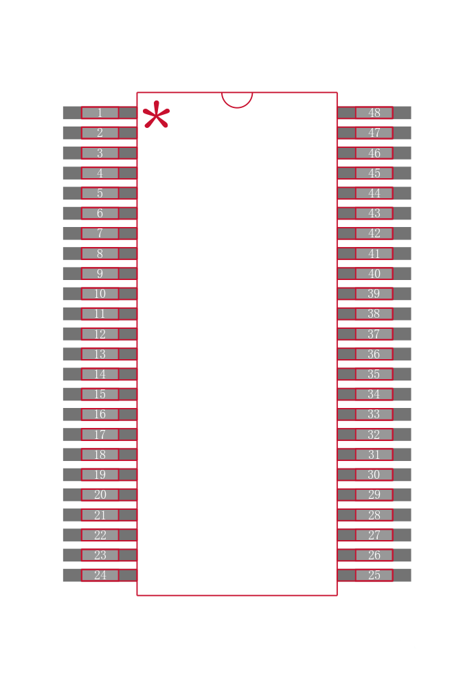 PI5C32X384B封装焊盘图