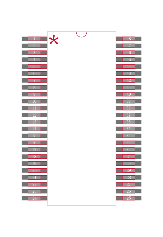 PI5C32X384BE封装焊盘图