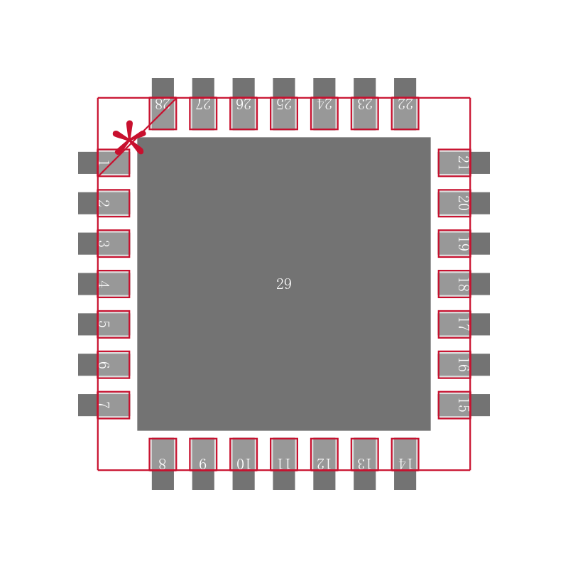 PIC24EP512GP202-I/MM封装焊盘图