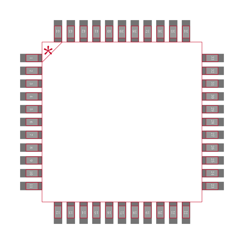 PIC18F46J50-I/PT封装焊盘图