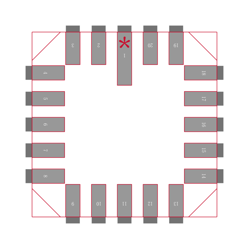 AD7545AUE封装焊盘图