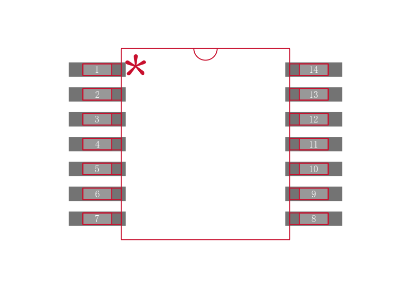 AD8304ARUZ-RL7封装焊盘图