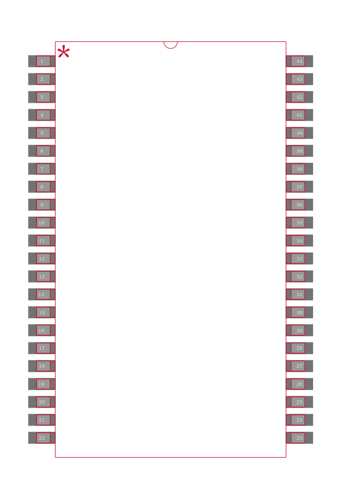 AS7C31026C-12TIN封装焊盘图