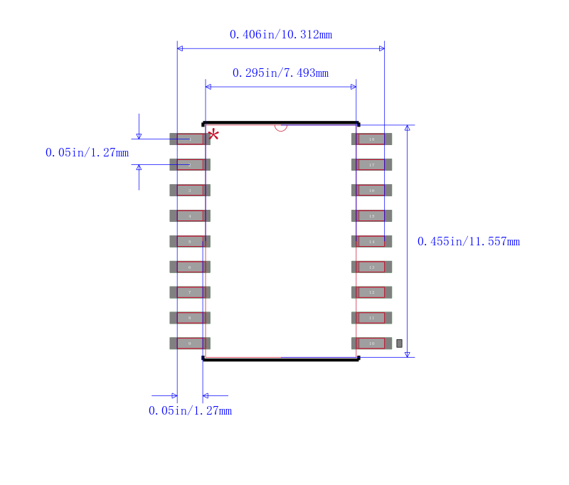 PIC16C54AT-10I/SO封装图