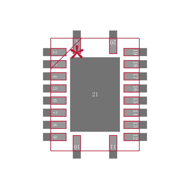 PCF8574ARGYRG4封装焊盘图