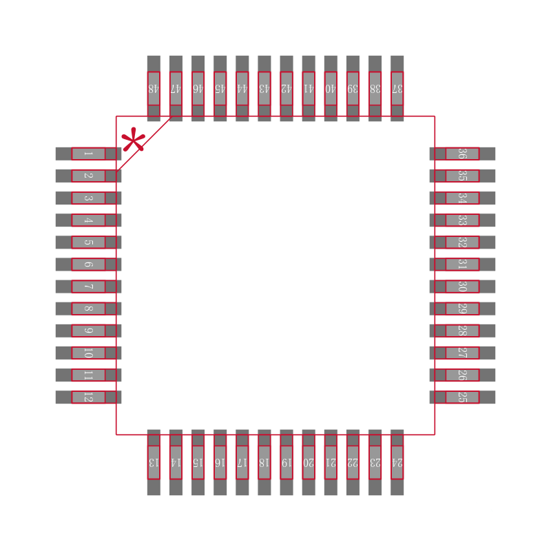 PCM1602KY/2KG4封装焊盘图