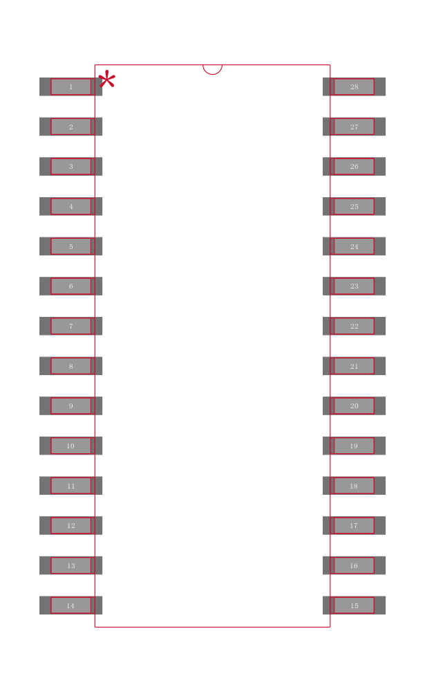 PIC16C55-XTE/SO封装焊盘图