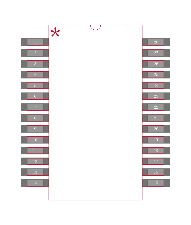 PIC16C72-10/SS封装焊盘图