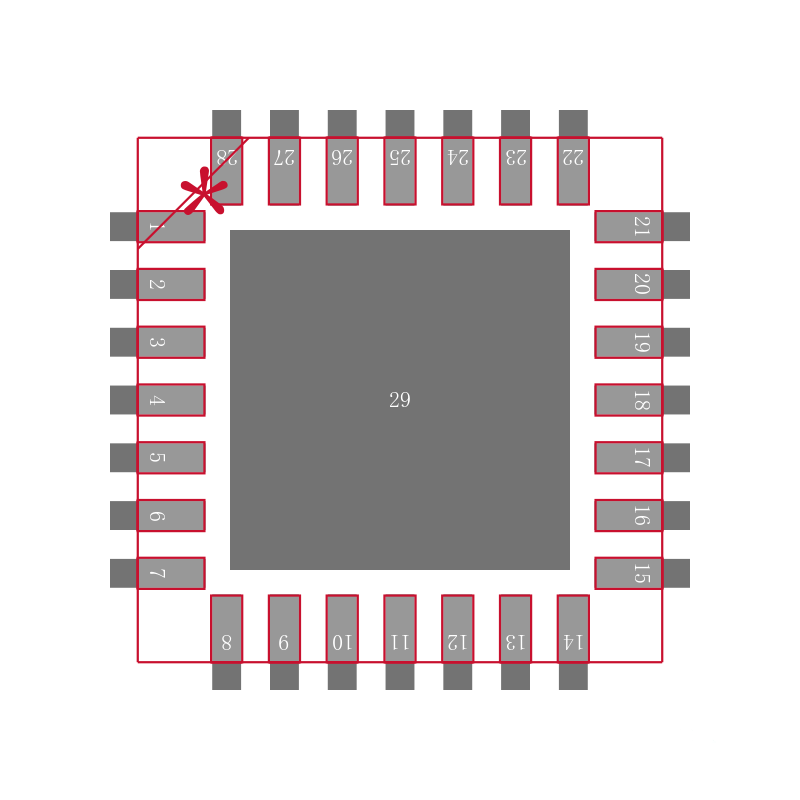 PIC16LF77-I/ML封装焊盘图