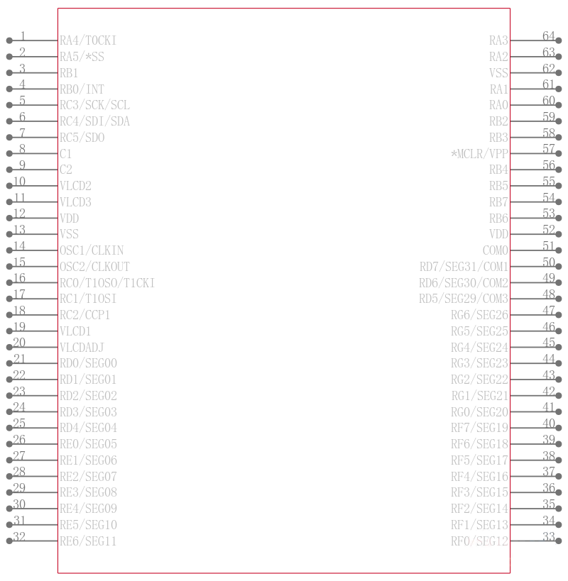 PIC16LC923T-04I/PT引脚图