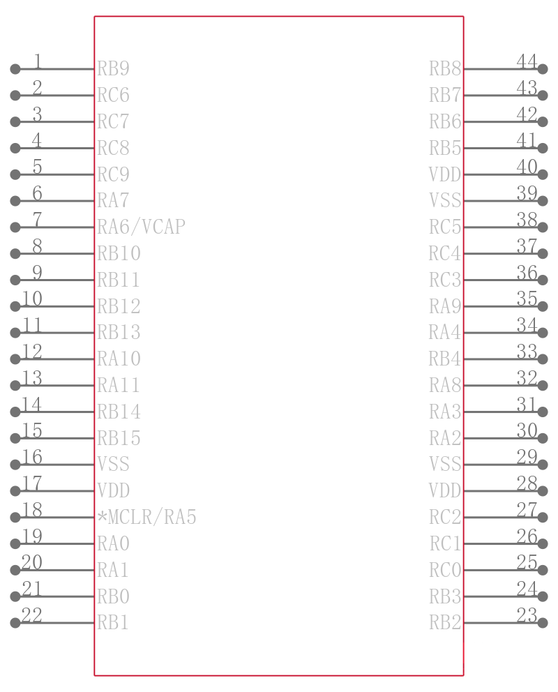 PIC24FV16KA304-I/PT引脚图