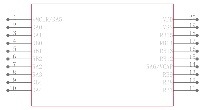 PIC24FV16KA301-I/SS引脚图