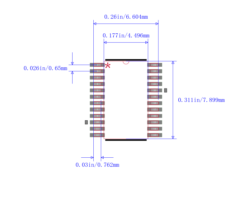 PCA9552PW封装图