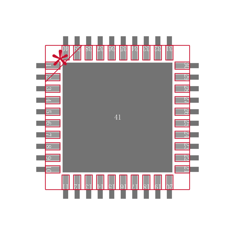 PIC32MM0064GPL036-I/MV封装焊盘图