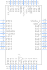 ATSAMD21G15A-MU引脚图