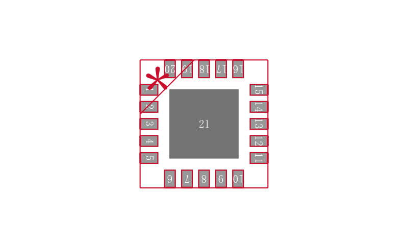 ADRF5020BCCZN封装焊盘图