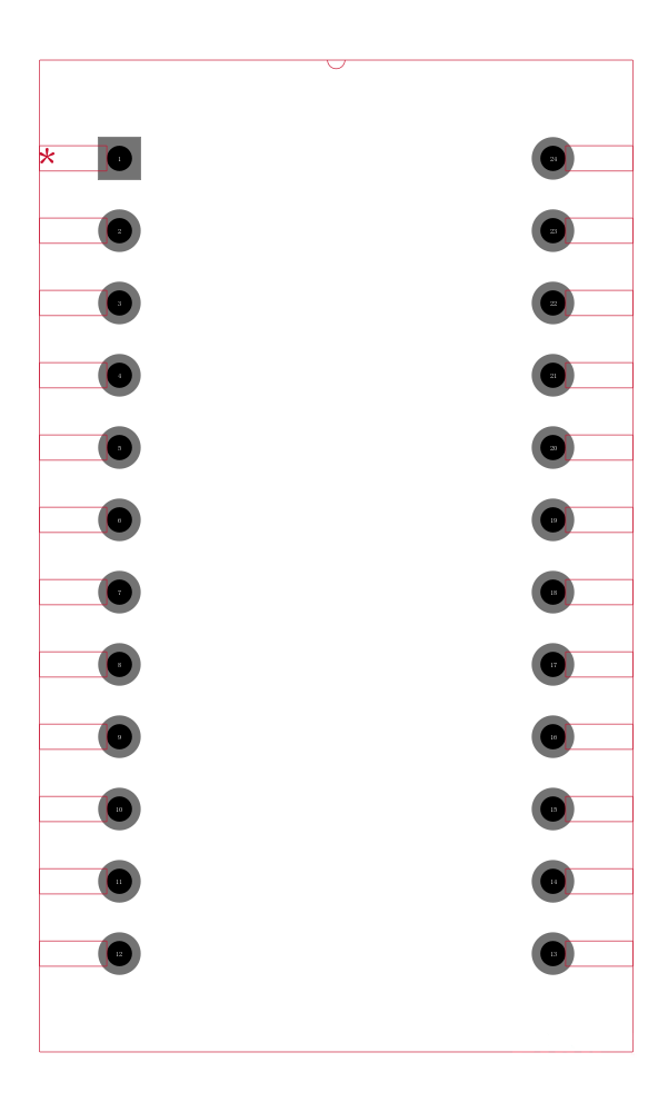 PGA100AG封装焊盘图