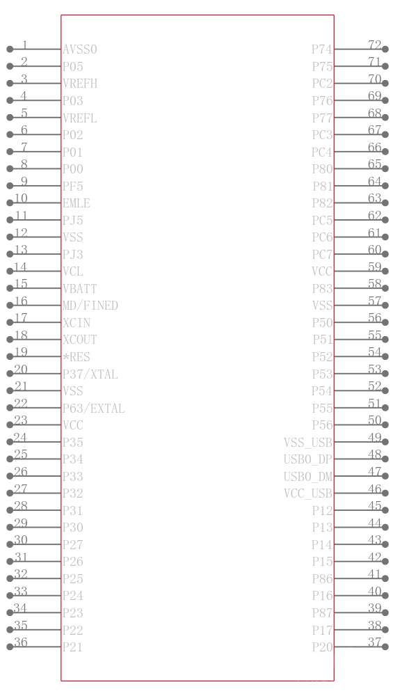 R5F5630DCDFB#V0引脚图