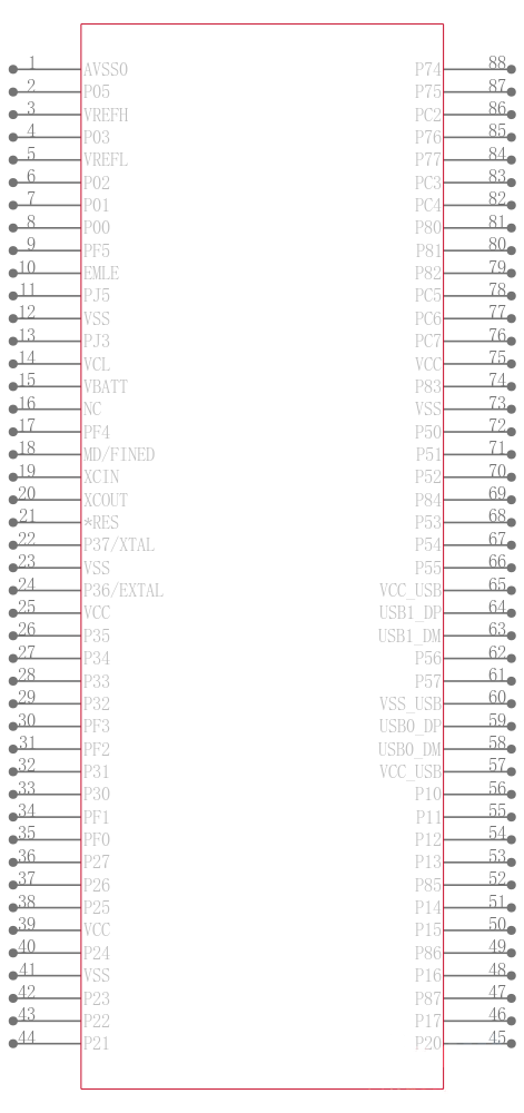 R5F5631BDDFC#V0引脚图