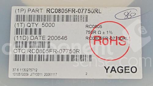 RC0805FR-07750RL图片4