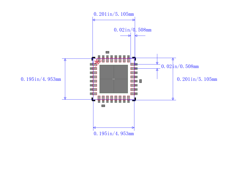 ATXMEGA8E5-MNR封装图