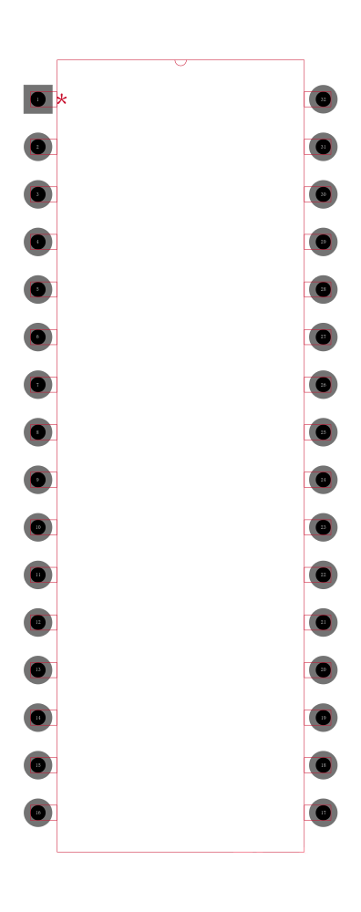 AT27C010-45PC封装焊盘图