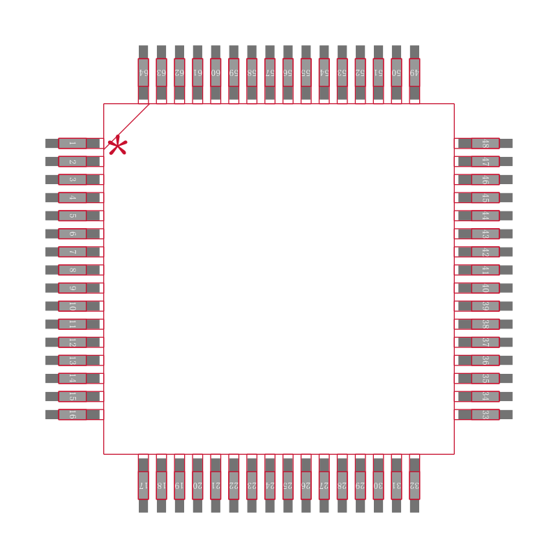 ATMEGA329P-20AN封装焊盘图
