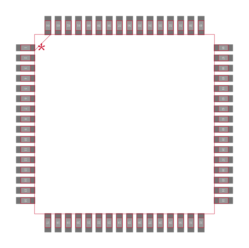 ATMEGA645P-AUR封装焊盘图