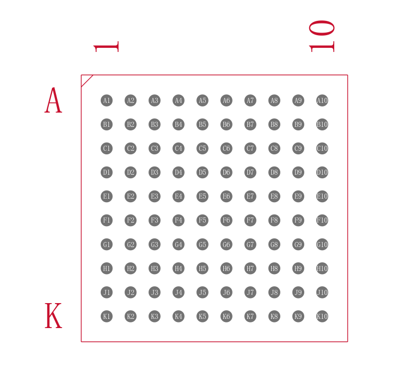 ATSAM4E16CA-AUR封装焊盘图