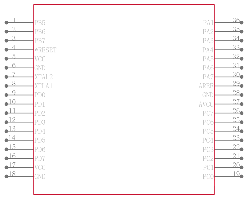 ATMEGA324P-B15AZ引脚图