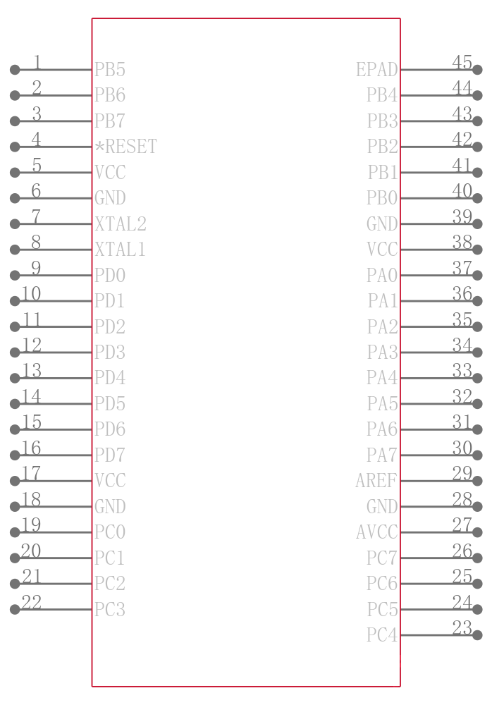 ATMEGA644V-10MUR引脚图