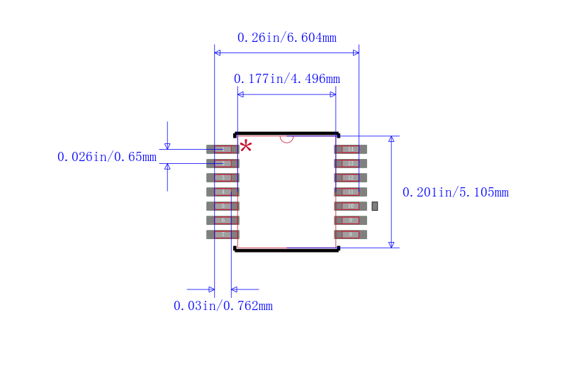 SN74LV125ATPWT封装图