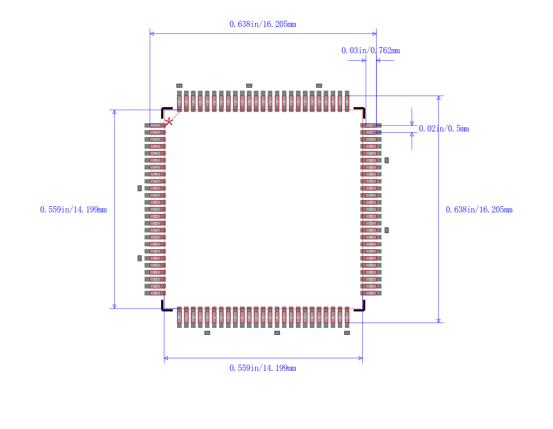 STM32F105V8T6封装图