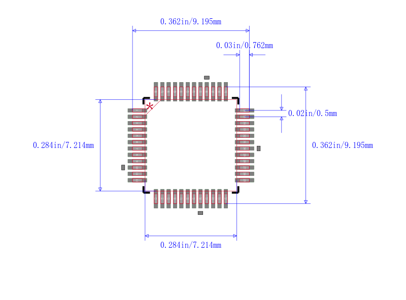 STM8L151C6T6封装图