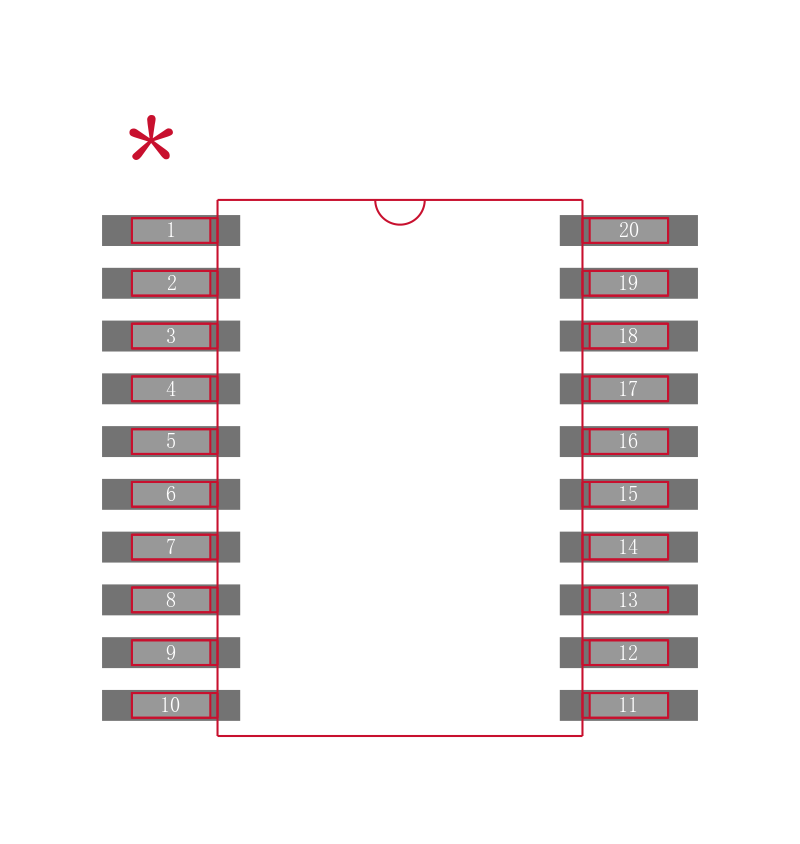 SN74CB3T3245PW封装焊盘图