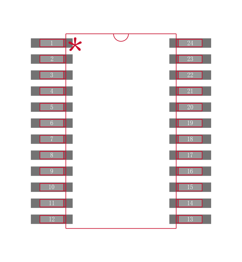 SN74CBTLV3383PWE4封装焊盘图