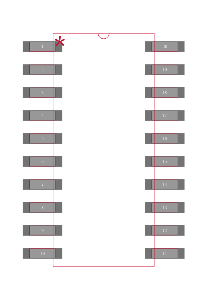 SN74HCT573NSRG4封装焊盘图