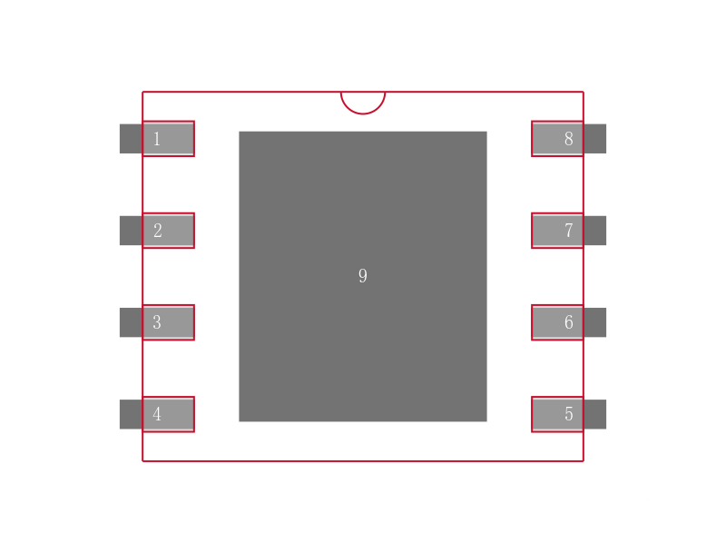 SST25VF010A-33-4C-QAE-T封装焊盘图
